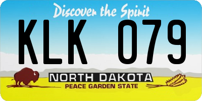 ND license plate KLK079
