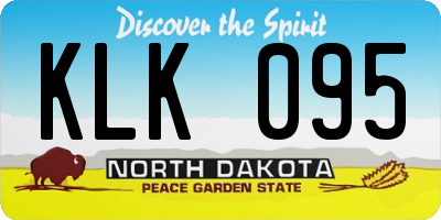 ND license plate KLK095