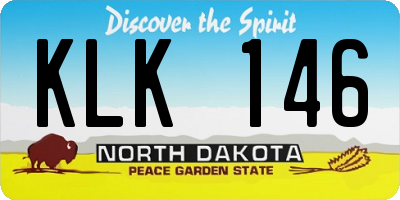 ND license plate KLK146