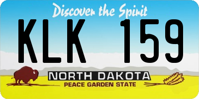 ND license plate KLK159