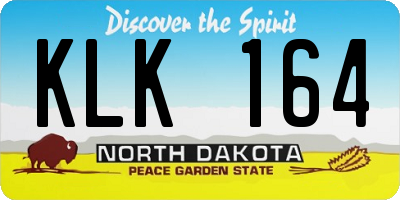 ND license plate KLK164