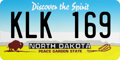 ND license plate KLK169
