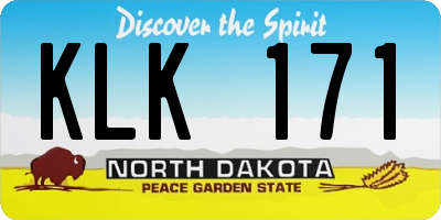 ND license plate KLK171