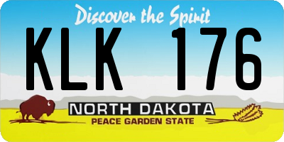 ND license plate KLK176