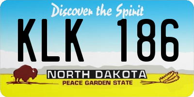 ND license plate KLK186