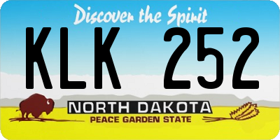ND license plate KLK252