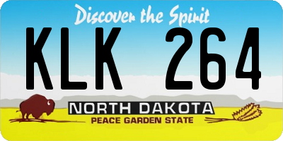 ND license plate KLK264