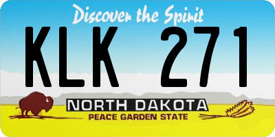 ND license plate KLK271