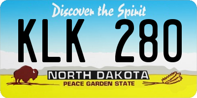 ND license plate KLK280