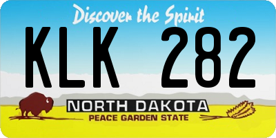 ND license plate KLK282