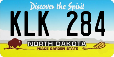 ND license plate KLK284