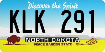 ND license plate KLK291