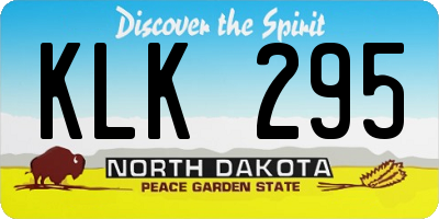 ND license plate KLK295