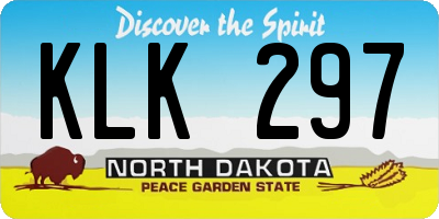 ND license plate KLK297
