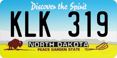 ND license plate KLK319