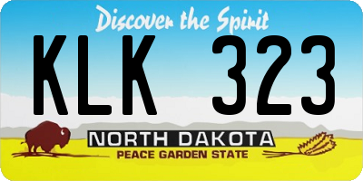 ND license plate KLK323