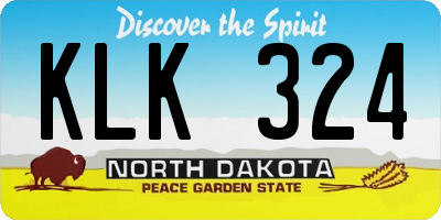 ND license plate KLK324