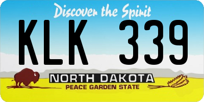 ND license plate KLK339