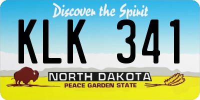ND license plate KLK341