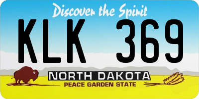 ND license plate KLK369