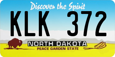 ND license plate KLK372