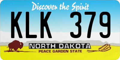 ND license plate KLK379