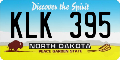 ND license plate KLK395