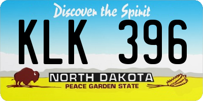ND license plate KLK396