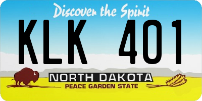ND license plate KLK401