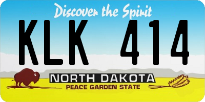 ND license plate KLK414