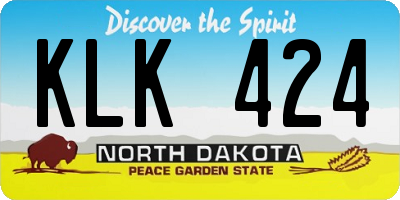 ND license plate KLK424