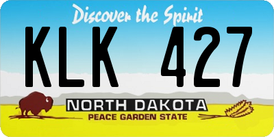 ND license plate KLK427
