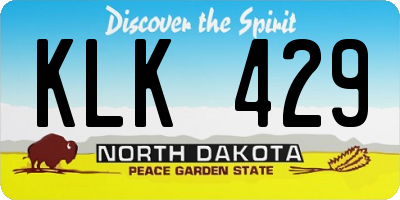 ND license plate KLK429