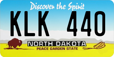 ND license plate KLK440
