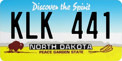 ND license plate KLK441