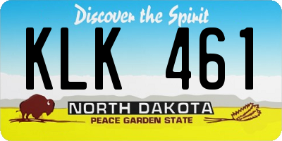 ND license plate KLK461