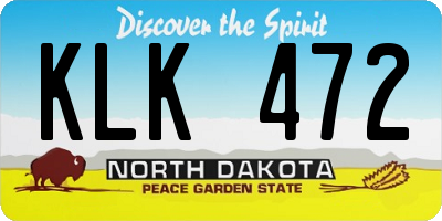 ND license plate KLK472