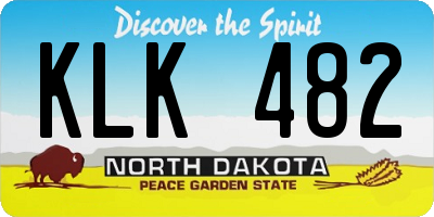 ND license plate KLK482