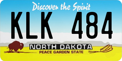 ND license plate KLK484