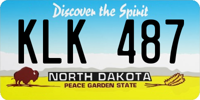 ND license plate KLK487