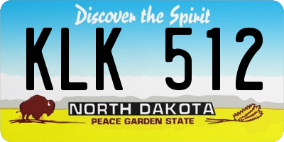 ND license plate KLK512