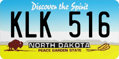 ND license plate KLK516