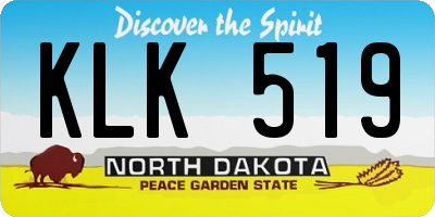 ND license plate KLK519