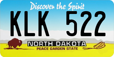 ND license plate KLK522