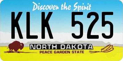 ND license plate KLK525