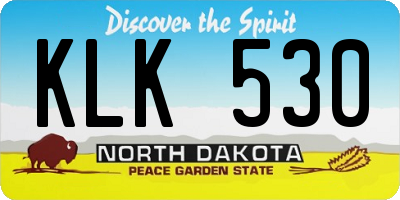 ND license plate KLK530
