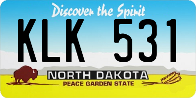 ND license plate KLK531