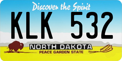 ND license plate KLK532