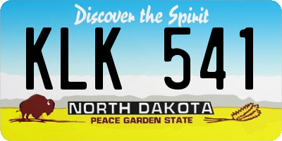 ND license plate KLK541