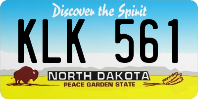 ND license plate KLK561